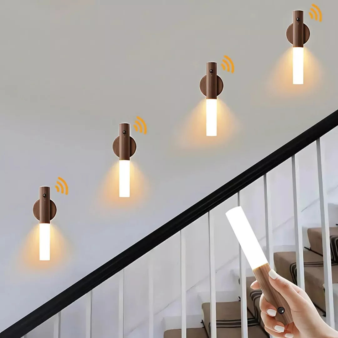 Luz LED De Pasillo Color Madera